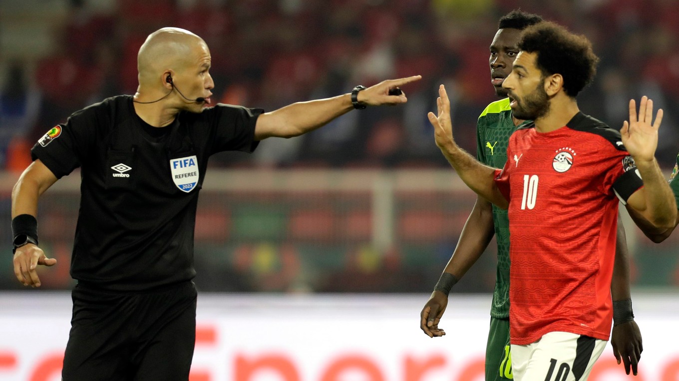 Momentka z finále Afrického pohára národov medzi Senegalom a Egyptom.