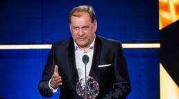Najlepší tréner roka Vladimír Weiss počas odovzdávania ocenení na galavečere Futbalista roka 2024.