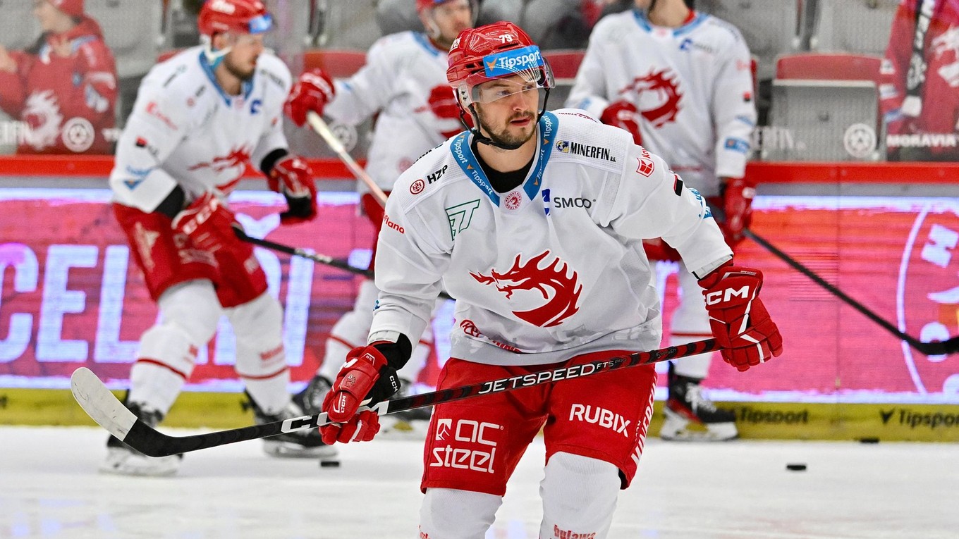 Libor Hudáček v drese HC Oceláři Třinec.