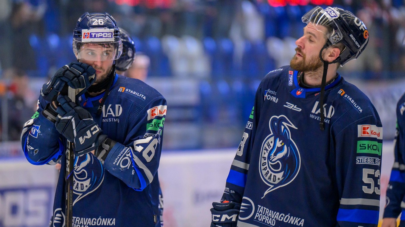 Sklamaní hráči Popradu.