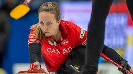 Kanaďanka Rachel Homanová na MS v curlingu žien 2024.