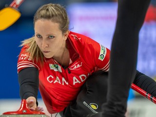 Kanaďanka Rachel Homanová na MS v curlingu žien 2024.