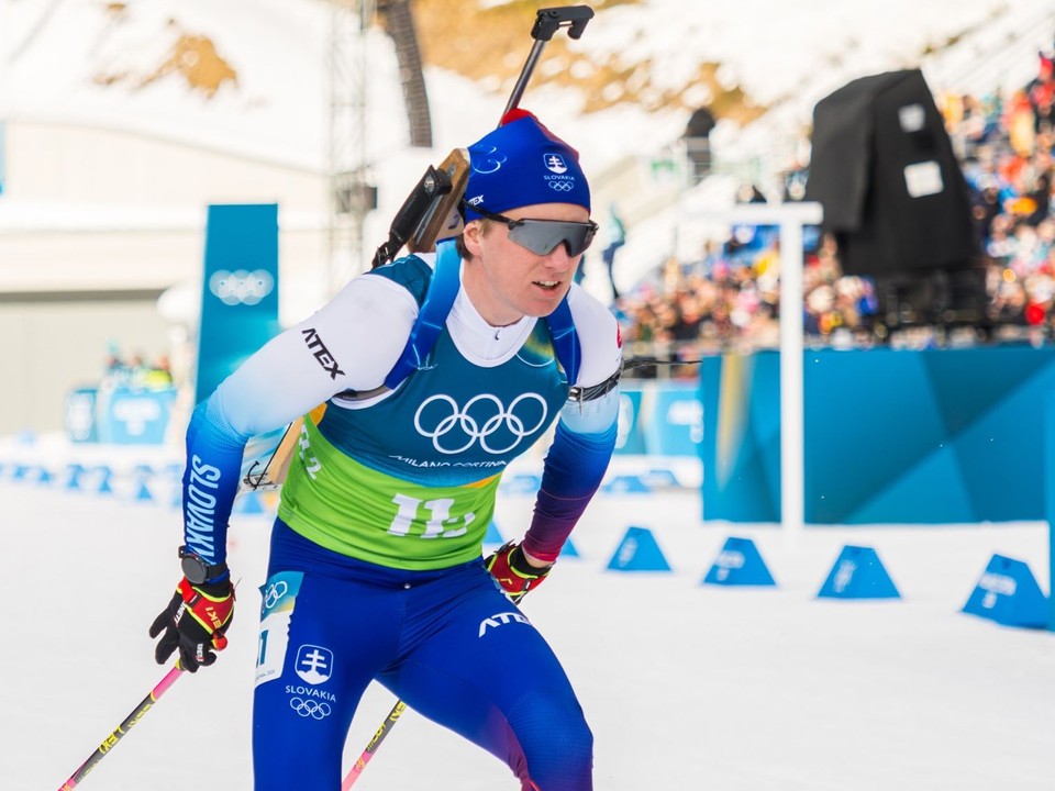 Šimon Adamov počas ZOH 2026.