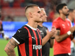 Timotej Kudlička po skončení odvetného zápasu 3. predkola Konferenčnej ligy medzi FC Spartak Trnava a Universitatea Craiova.