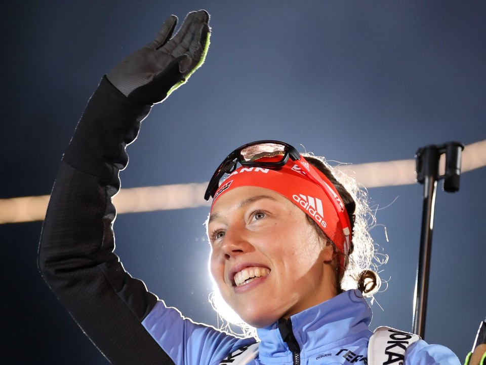 Nemecká biatlonistka Laura Dahlmeierová.