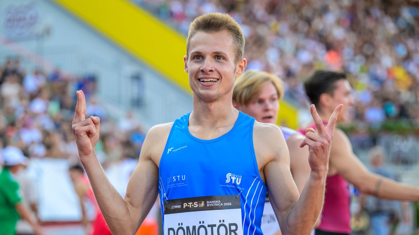 Slovenský reprezentant v behu na 400 metrov cez prekážky Patrik Dömötör.