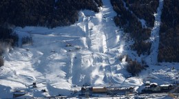Areál snowboardových súťaží v Livigne.