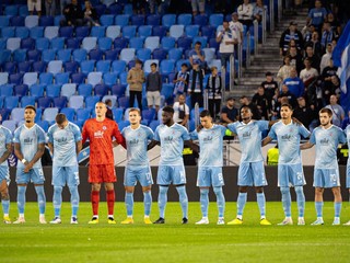 Futbalisti ŠK Slovan Bratislava.