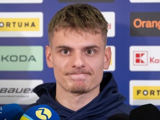 Slovenský hokejový reprezentant Adam Žiak na zraze slovenskej hokejovej reprezentácie pred blížiacim sa Nemeckým pohárom.