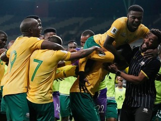 Radosť hráčov Juhoafrickej republiky z postupu na MS 2026.