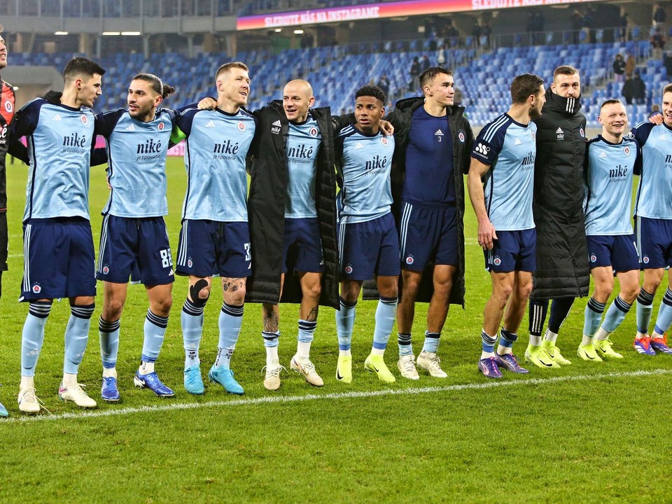 Futbalisti ŠK Slovan Bratislava. 