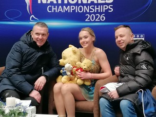 Vanesa Šelmeková po voľnej jazde na majstrovstvách štyroch krajín v Prešove.