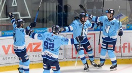 Hráči Nitry sa tešia z gólu.