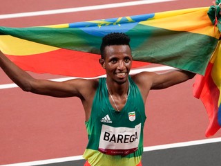 Olympijský víťaz v behu na 10 000 m Selemon Barega.