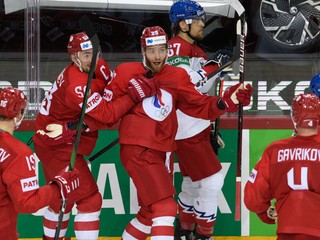 Zostrih zápasu Rusko - Česko na MS v hokeji 2021.