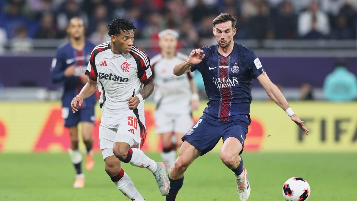 Fotka zo zápasu Paríž St. Germain - Flamengo.