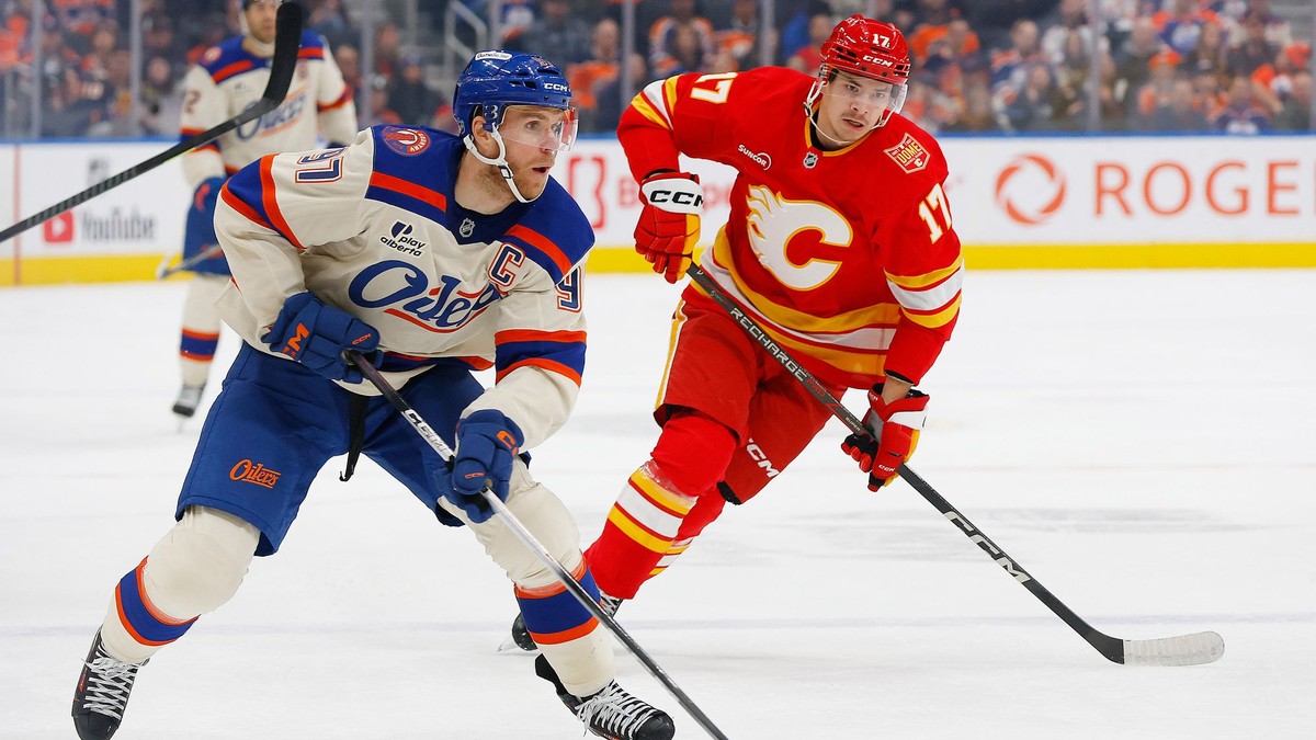 Connor McDavid v zápase Edmonton - Calgary