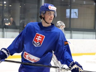 Dalibor Dvorský počas tréningu slovenskej reprezentácie pred MS v hokeji do 20 rokov 2024.