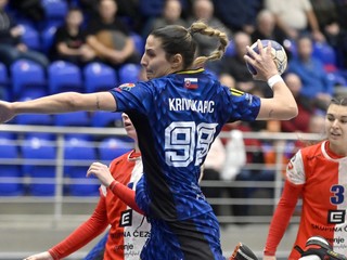 Anastasija Krivokapičová v zápase proti DHC Slavia Praha.