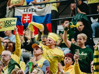 Momentka zo zápasu Patrioti Levice - AEK Atény v Lige majstrov.