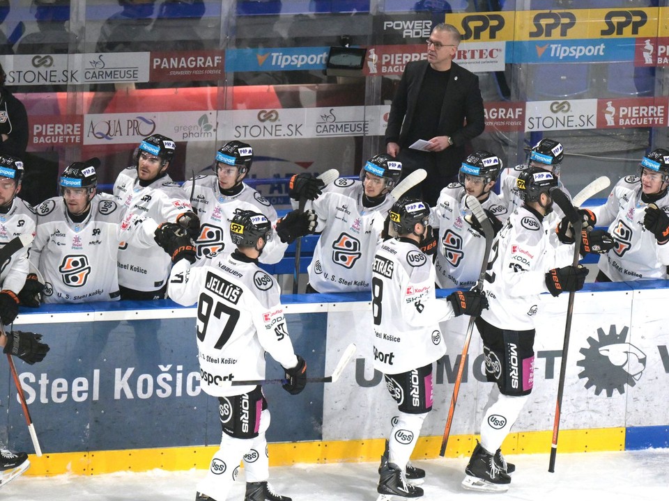 Gólová radosť hráčov Košíc.