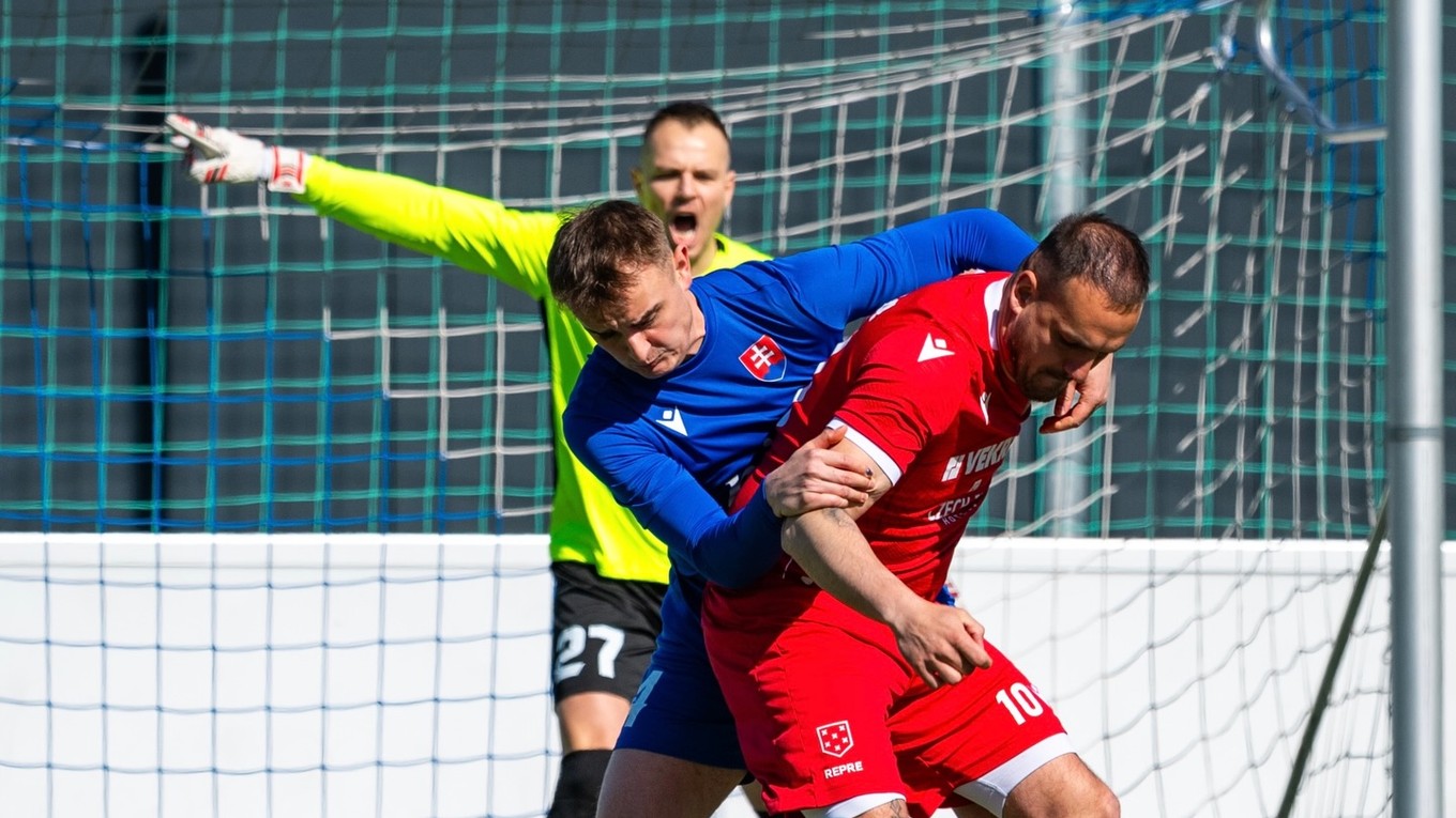 Momentka zo zápasu Slovensko - Česko v malom futbale