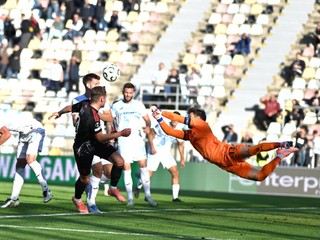 Momentka zo zápasu Rijeka - Sparta Praha