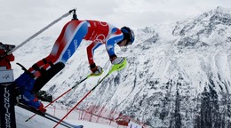 Clément Noel počas 1. kola slalomu v rakúskom stredisku Gurgl 2024.