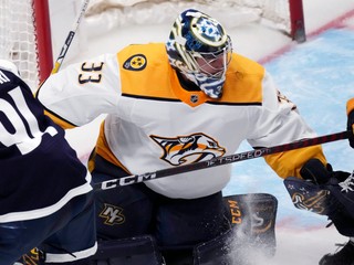 David Rittich v zápase Nashville Predators - Colorado Avalanche.