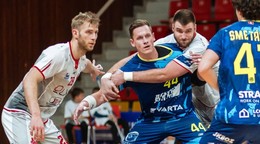 Momentka zo semifinálového zápasu Niké Handball Extraligy Považská Bystrica - Bojnice.