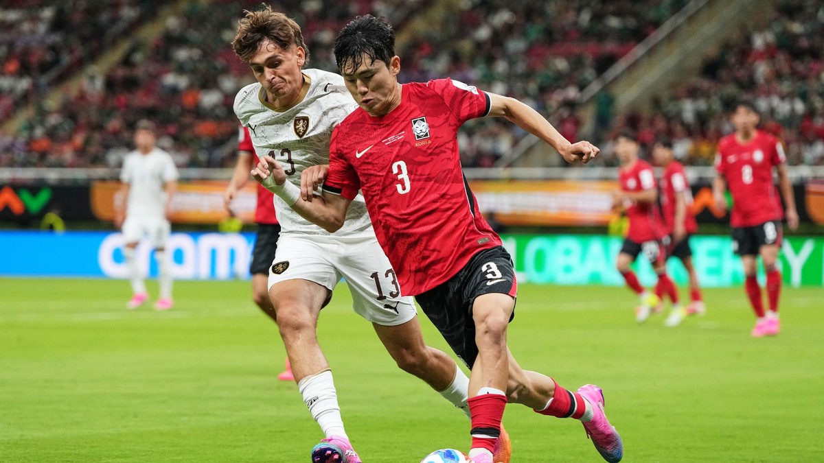 Momentka zo zápasu Južná Kórea - Česko na MS vo futbale 2026