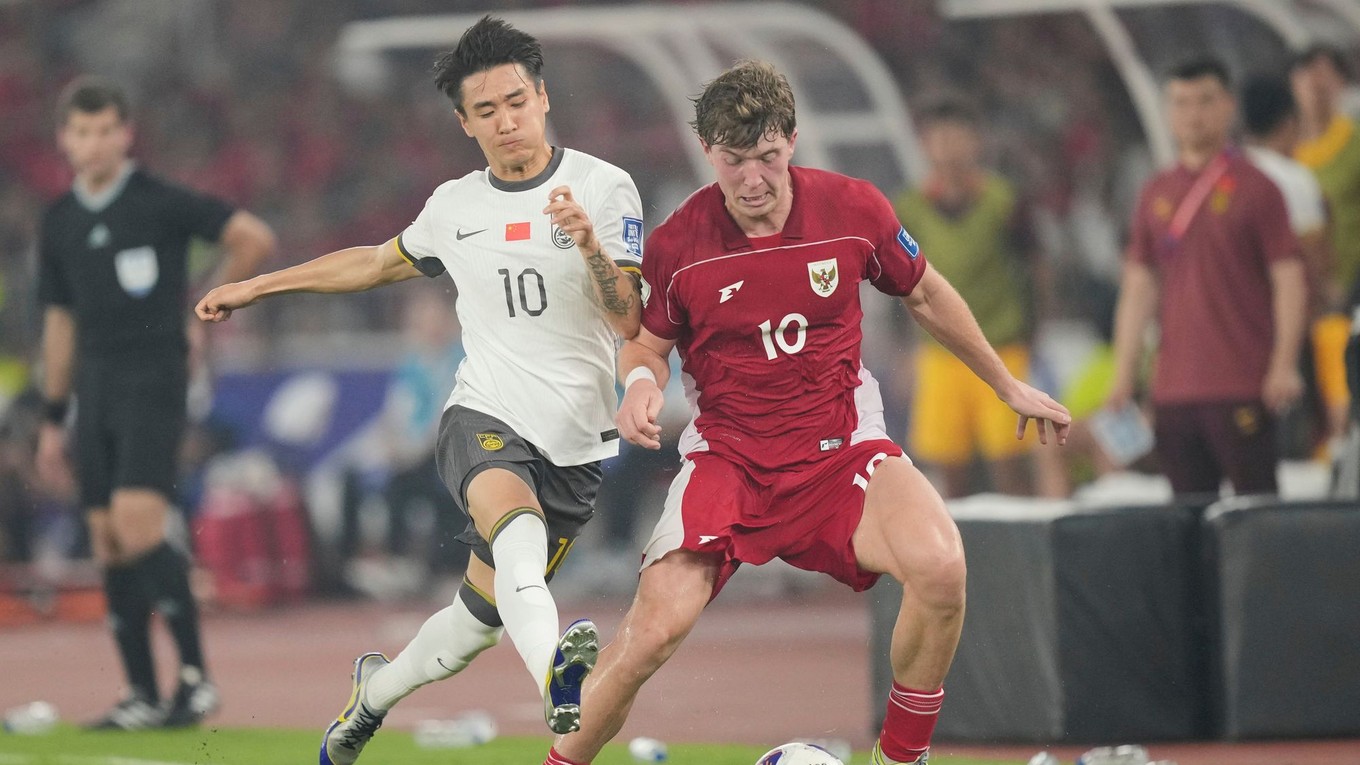 Momentka zo zápasu Indonézia - Čína