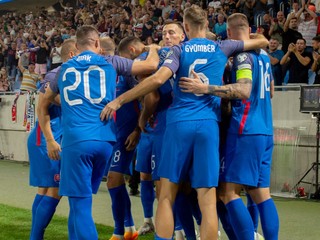 Gólová radosť slovenských futbalistov v kvalifikačnom zápase J-skupiny na EURO 2024 Slovensko - Lichtenštajnsko.