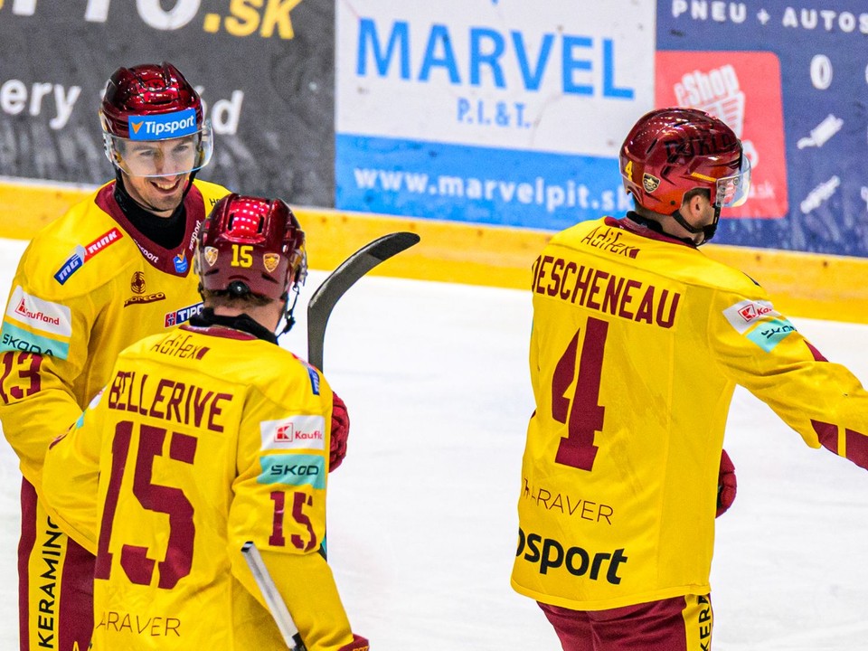 Hokejisti HK Dukla Trenčín.