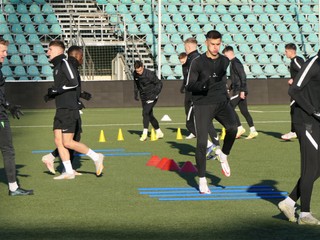 Futbalisti Žiliny počas prvého tréningu zimnej prípravy pred pokračovaní sezóny 2021/2022.