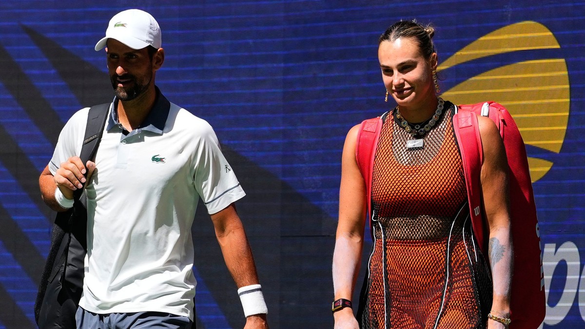 Novak Djokovič a Aryna Sabalenková
