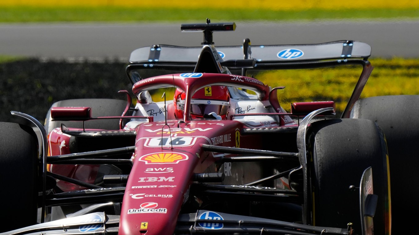 Charles Leclerc počas tretieho tréningu na VC Talianska formuly 1 2025.