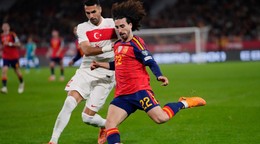 Momentka zo zápasu Španielsko - Turecko