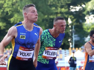 Slovenský šprintér Ján Volko počas mítingu P-T-S.
