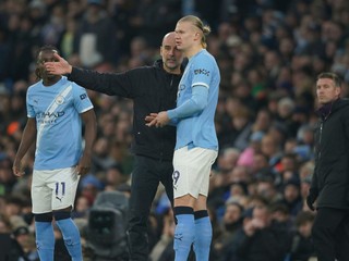 Pep Guardiola a Erling Haaland