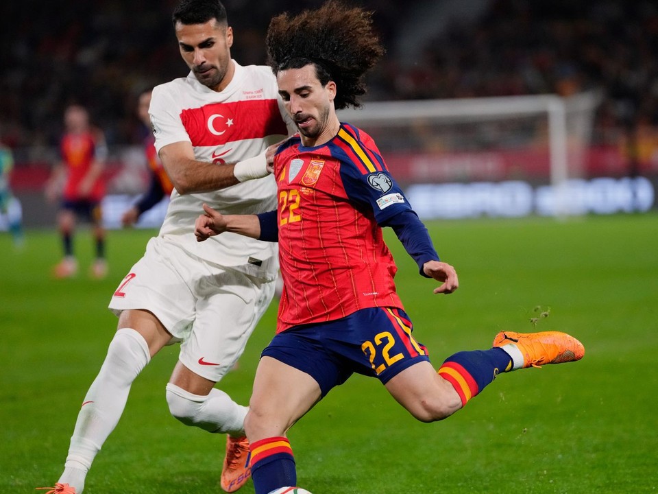 Momentka zo zápasu Španielsko - Turecko