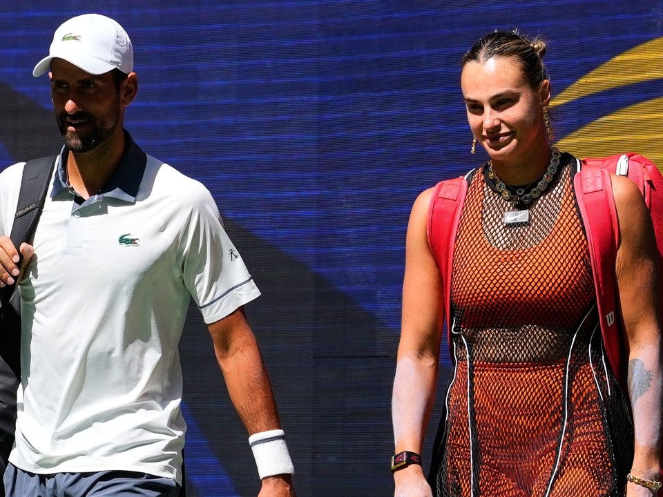 Novak Djokovič a Aryna Sabalenková