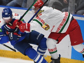 Marko Daňo v súboji proti Bielorusku v kvalifikácii ZOH 2022. 