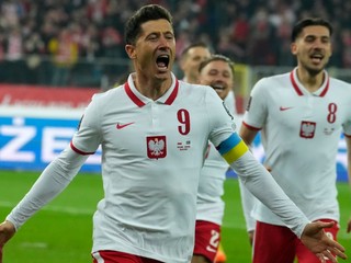 Robert Lewandowski sa teší po strelenom góle v drese Poľska.