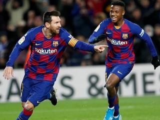 Lionel Messi (vľavo) a Ansu Fati.