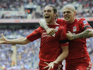 Andy Carroll (vľavo) a Martin Škrtel ešte v drese FC Liverpool.