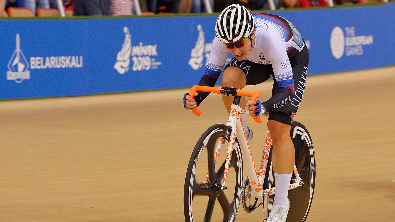 Slovenská reprezentantka v dráhovej cyklistike Alžbeta Bačíková.