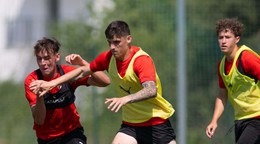 Futbalisti FC Spartak Trnava﻿ počas prípravy.