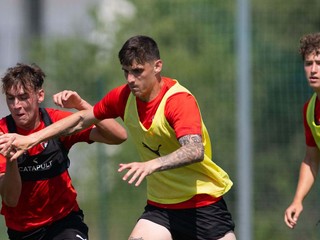 Futbalisti FC Spartak Trnava﻿ počas prípravy.