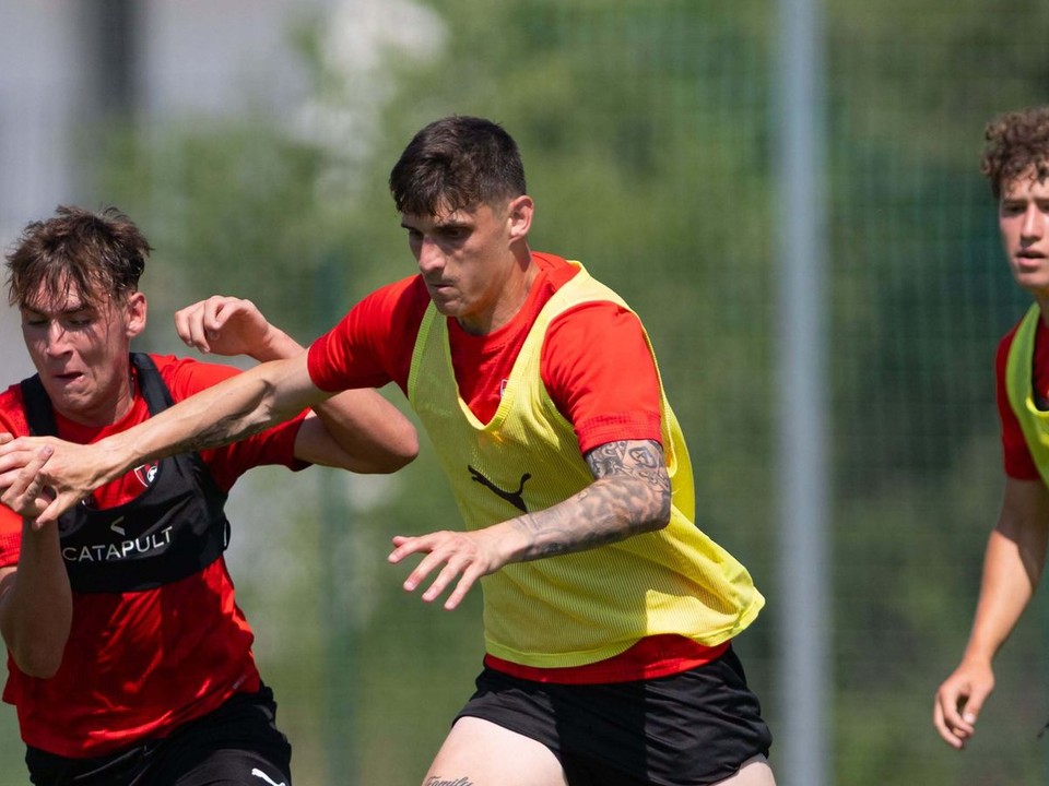 Futbalisti FC Spartak Trnava﻿ počas prípravy.